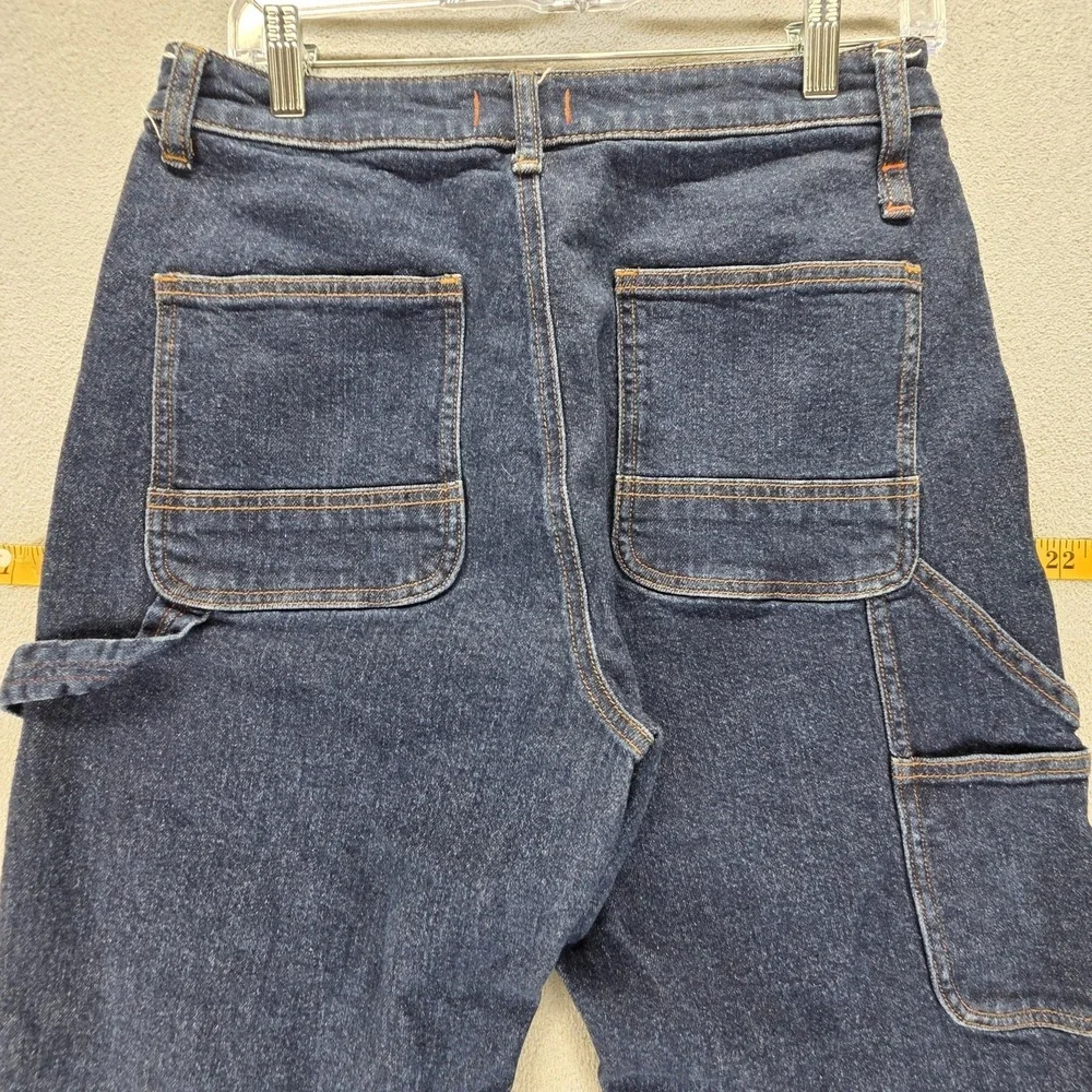 Ripton Jeans Mens 29 Blue Sport Utility Pant Workwear Zip Fly Raw Hem Panel Knee